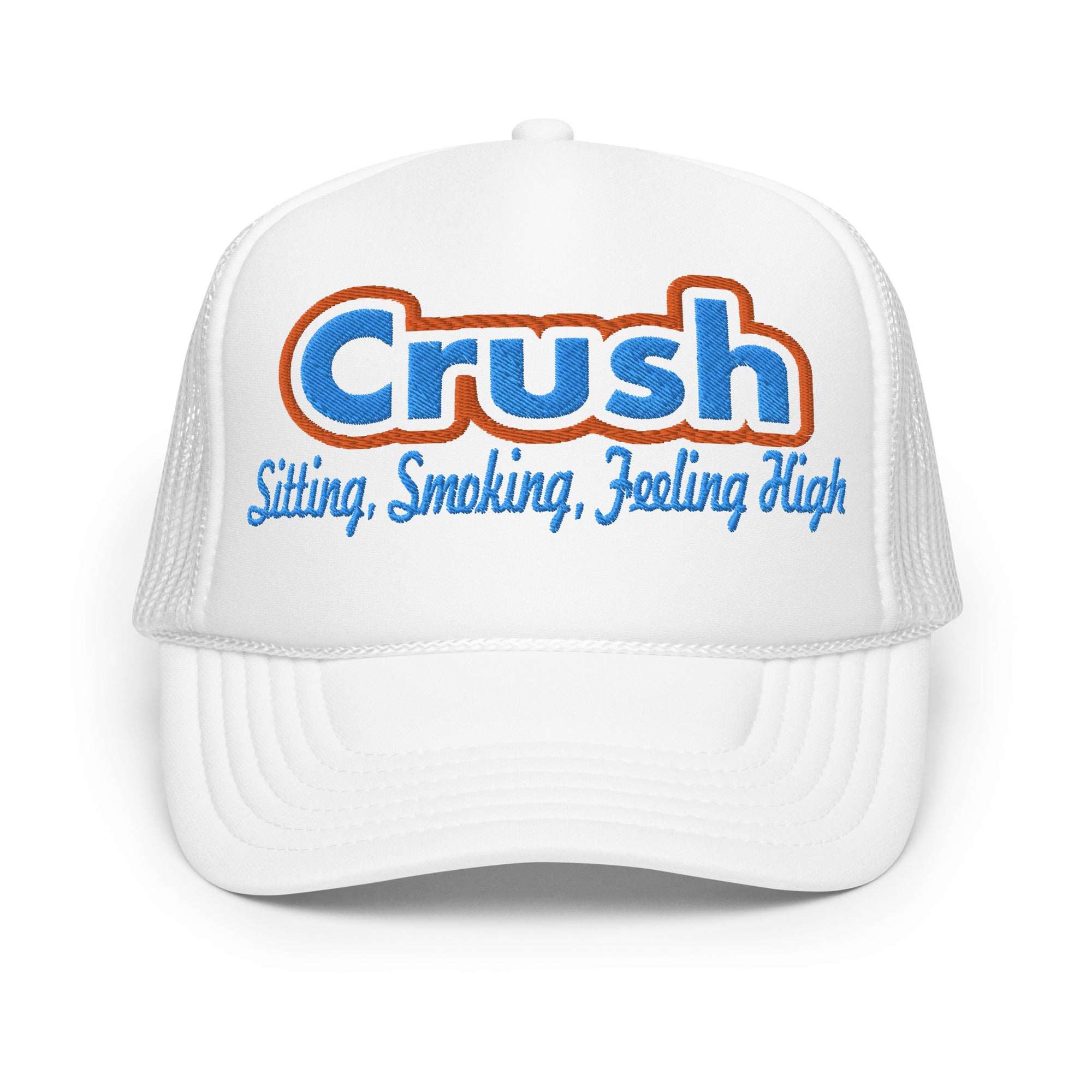 Crush Feeling High Embroidery Trucker Cap | Otto Foam | Dave lot