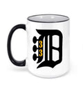 "B" Detroit Style Headstock Ceramic Coffee Mug | BMFS 33 | Ink/Printed Image