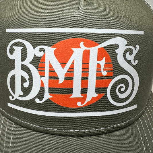 BMFS Sun Trucker Cap R112 | Two-Tone | Printed Graphics | Snapback Cap | BMFS