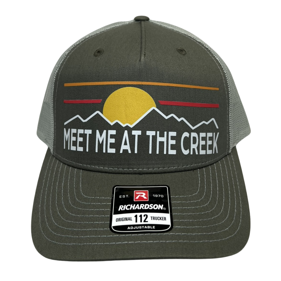 Meet Me At The Creek Trucker Cap R112 | Two-Tone | Printed Graphics | Snapback Cap | BMFS