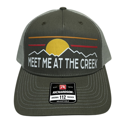 Meet Me At The Creek Trucker Cap R112 | Two-Tone | Printed Graphics | Snapback Cap | BMFS