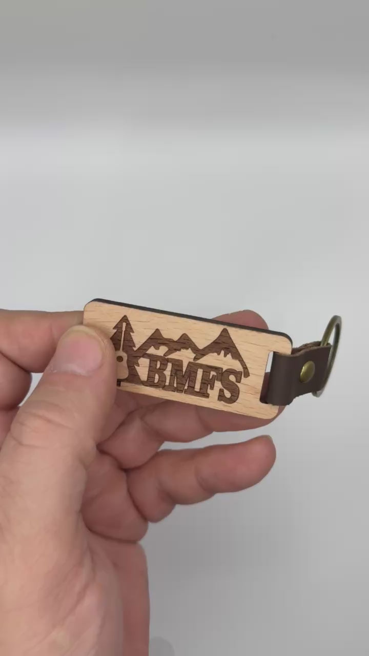 BMFS Tree Wood Key Chain | Laser Engraved | 33 Fan Art