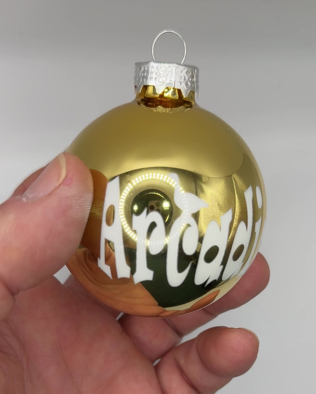 2.5" Glass Goose Arcadia Christmas Ornament | Laser Engraved | Goose Christmas Gift