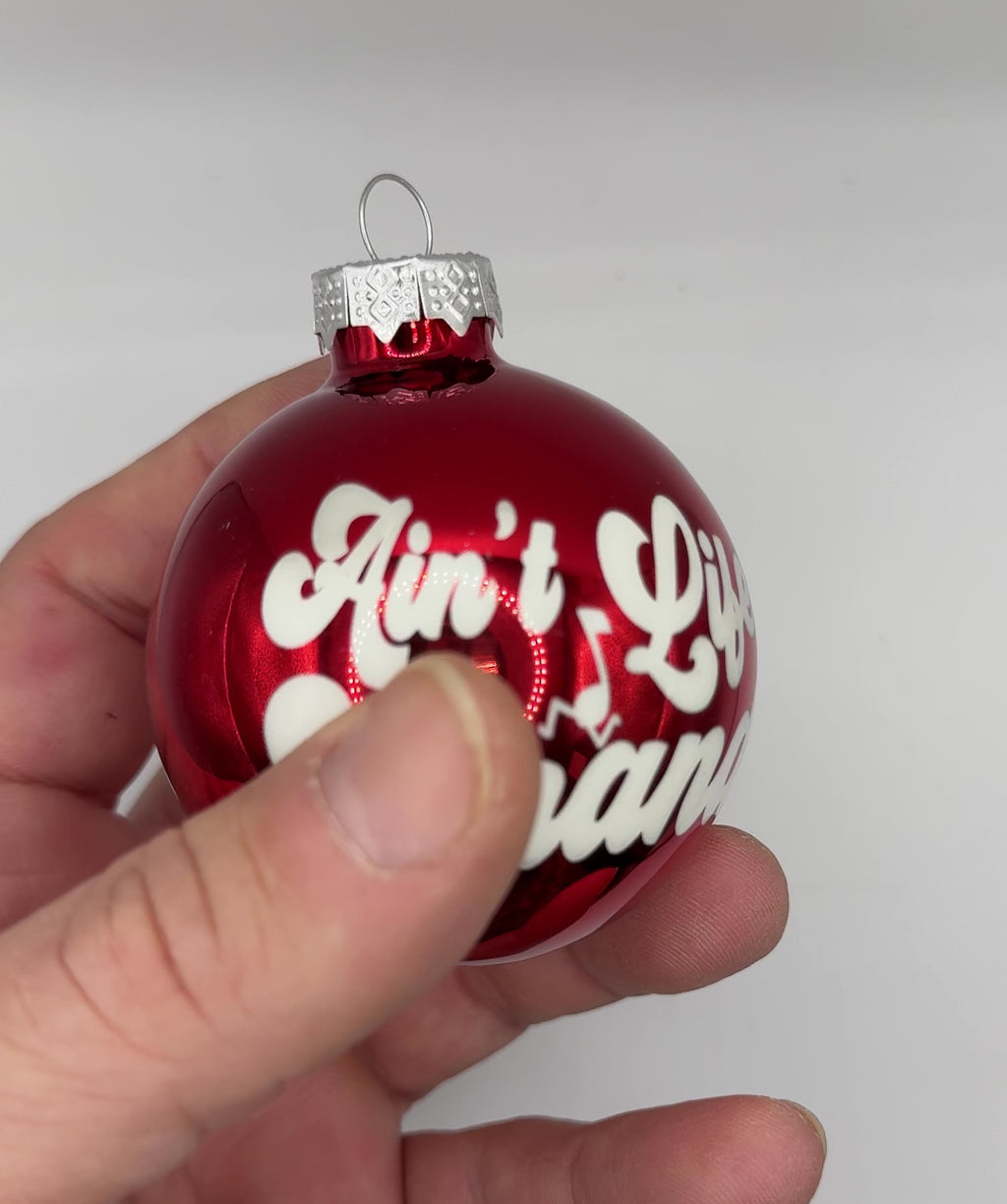 2.5" Glass Aint Life Grand Christmas Ornament | Laser Engraved | Panic Christmas Gift