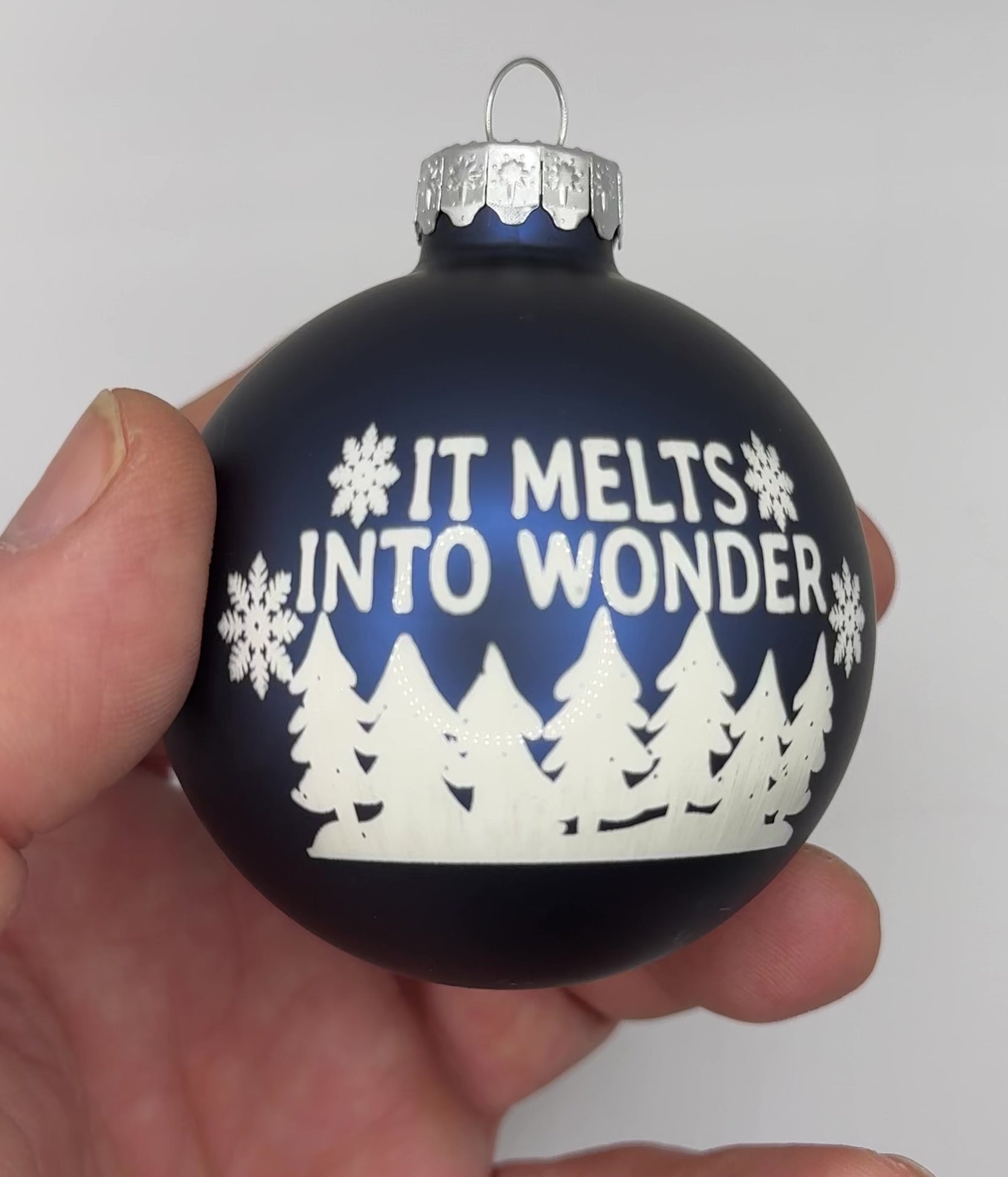 2.6" Glass It Melts Into Wonder Christmas Ornament | Laser Engraved | Dave Christmas Gift