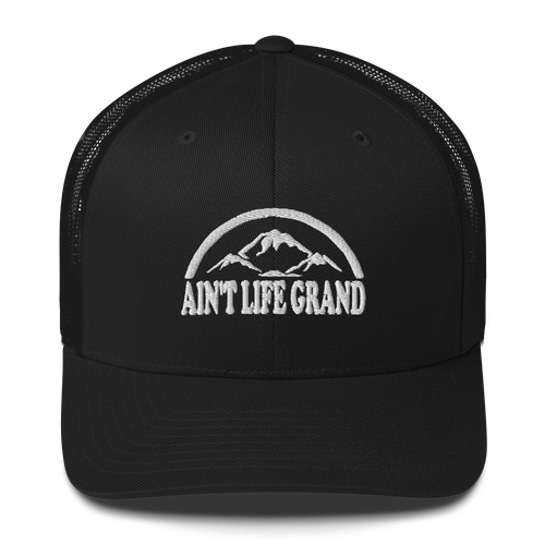 Aint Life Grand Mountains Trucker Cap | Flat Embroidery | WSP Inspired Art
