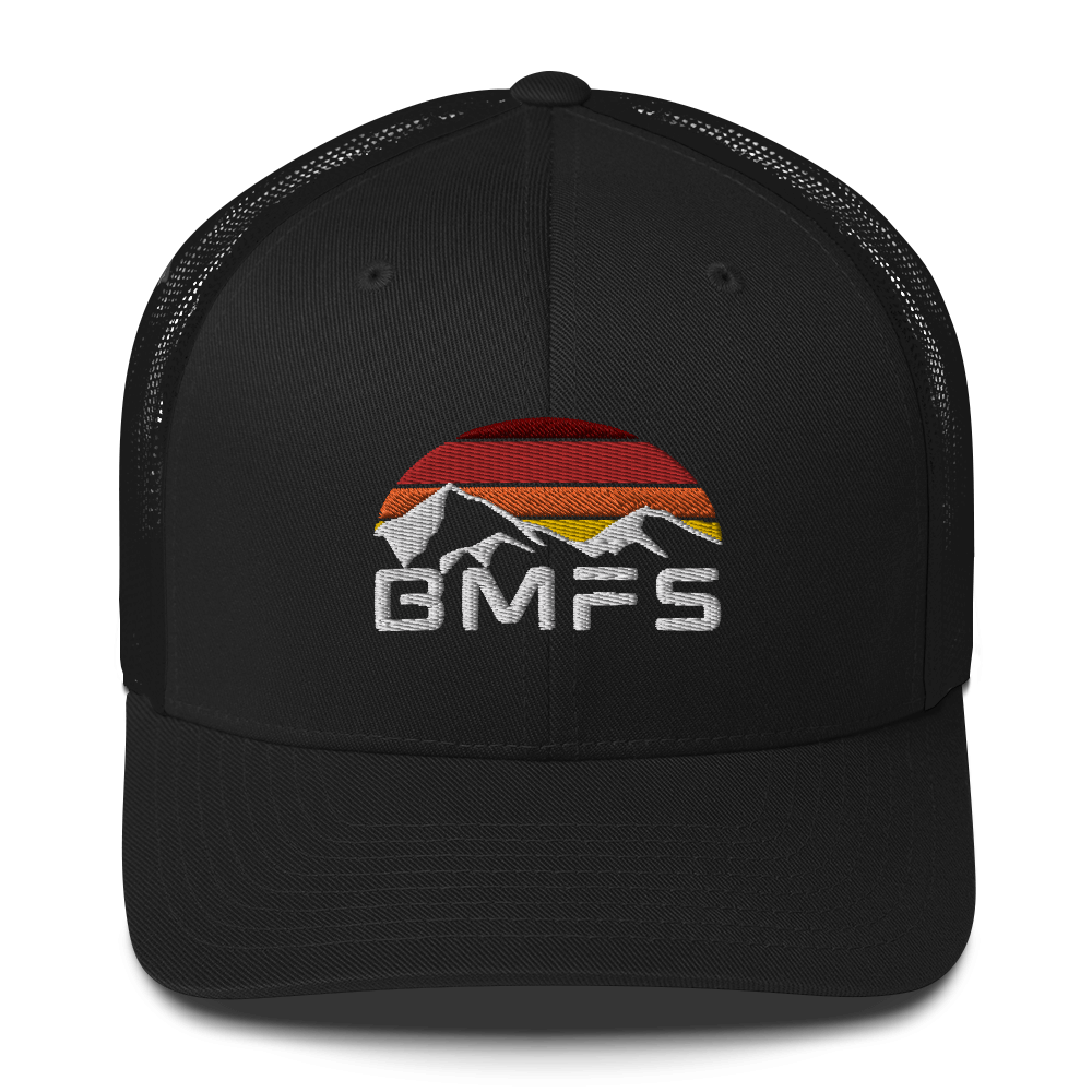 BMFS Mountains Trucker Cap | Flat Embroidery | 33 Billy Inspired Art