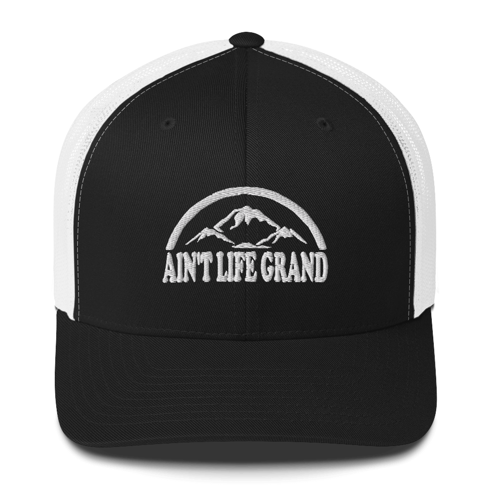 Aint Life Grand Mountains Trucker Cap | Flat Embroidery | WSP Inspired Art