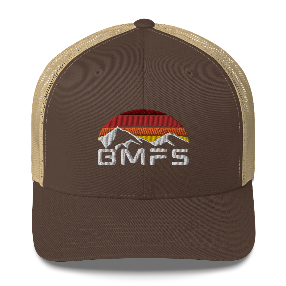 BMFS Mountains Trucker Cap | Flat Embroidery | 33 Billy Inspired Art