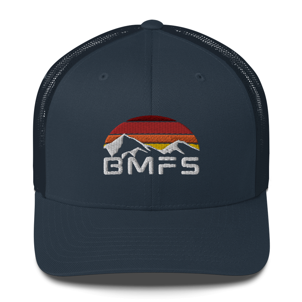 BMFS Mountains Trucker Cap | Flat Embroidery | 33 Billy Inspired Art