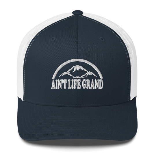 Aint Life Grand Mountains Trucker Cap | Flat Embroidery | WSP Inspired Art