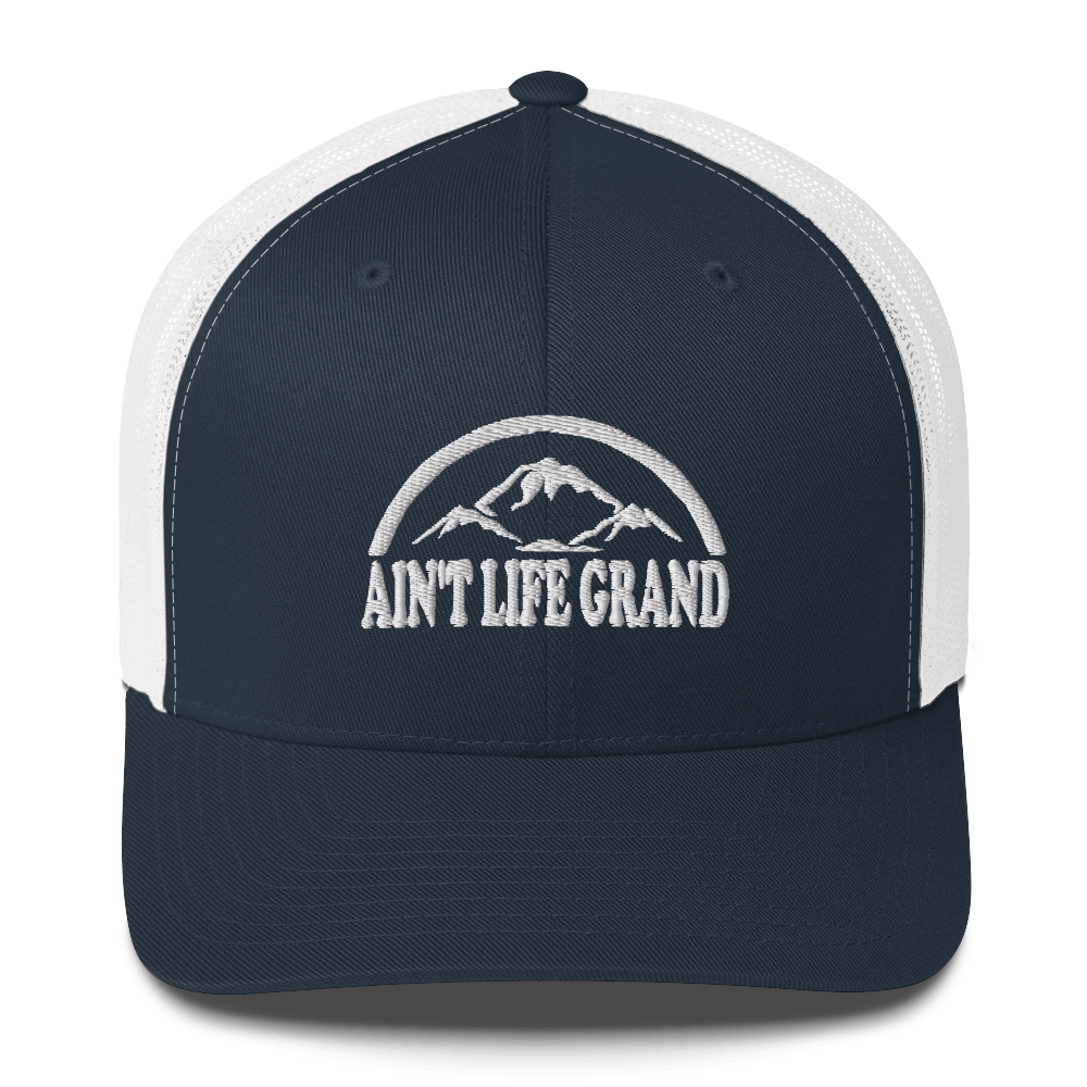 Aint Life Grand Mountains Trucker Cap | Flat Embroidery | WSP Inspired Art