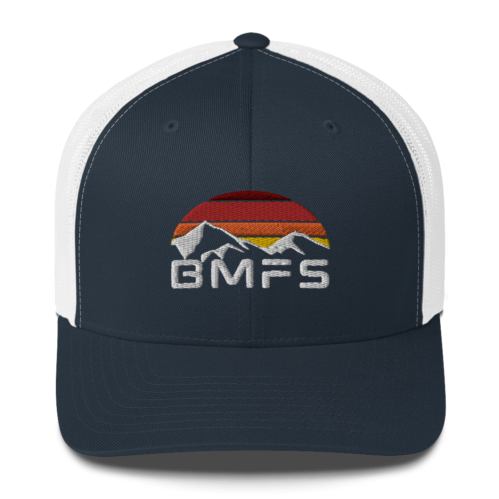 BMFS Mountains Trucker Cap | Flat Embroidery | 33 Billy Inspired Art