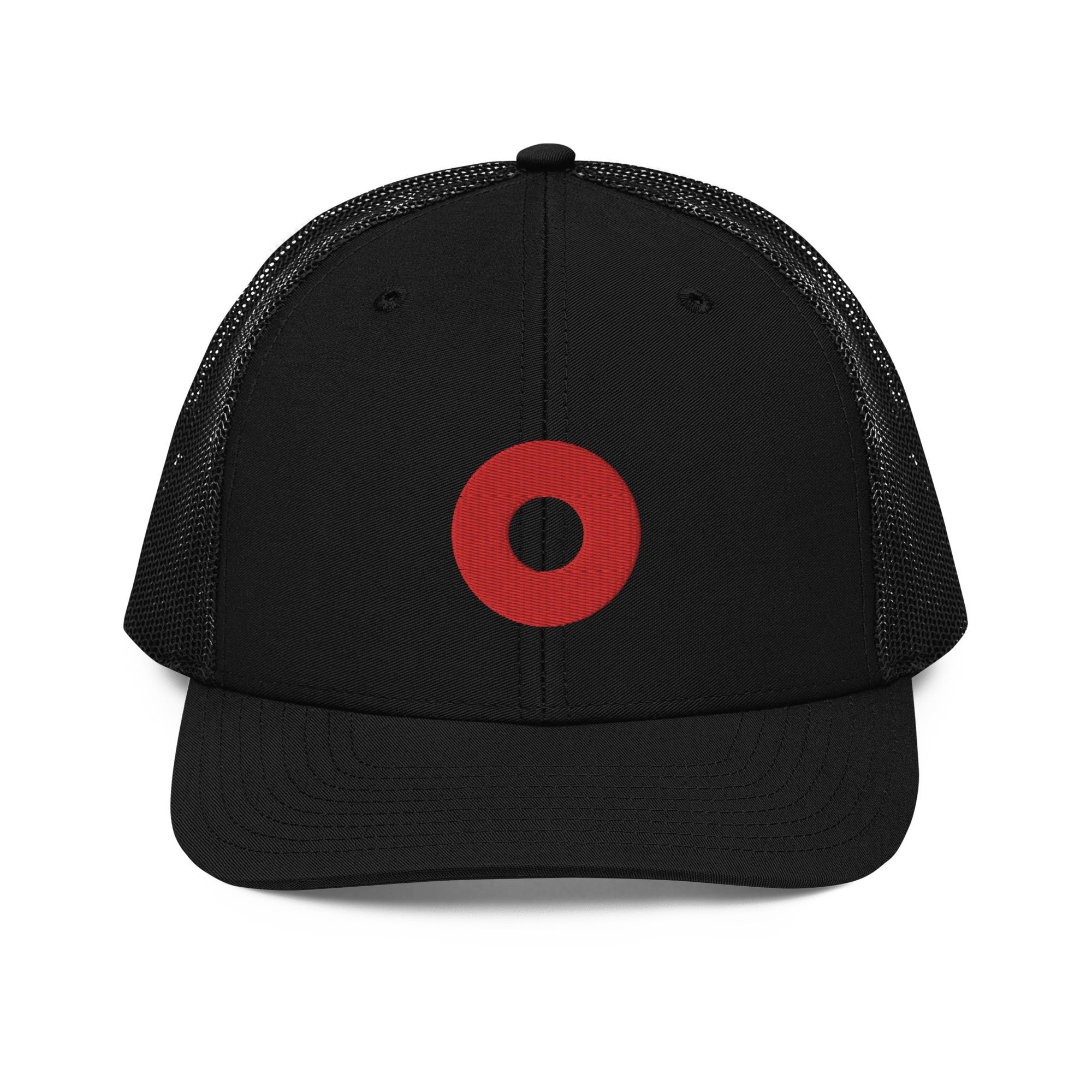 Red Donut Center Embroidery 112 Snapback Cap