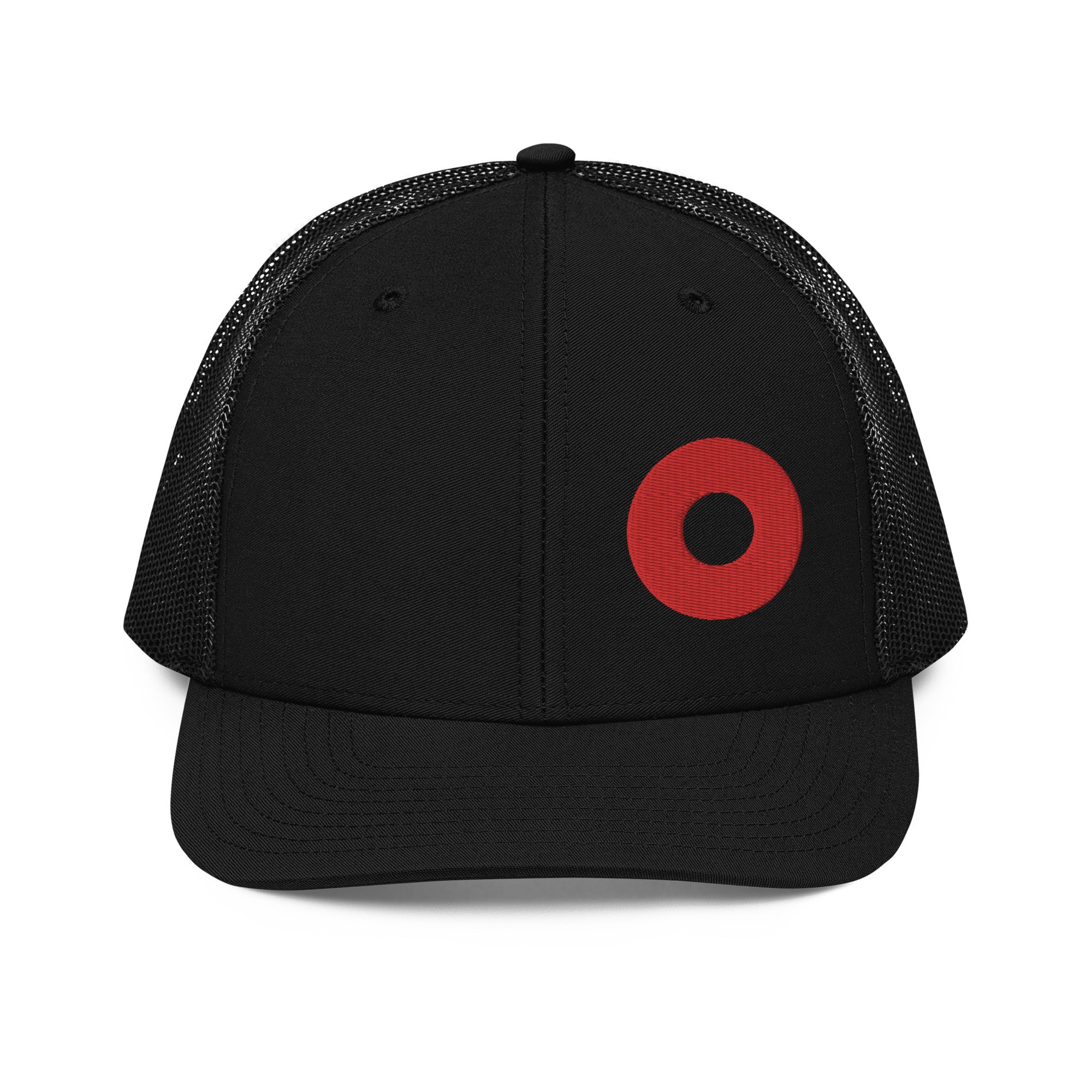 Red Donut Off Center Embroidery 112 Snapback Cap