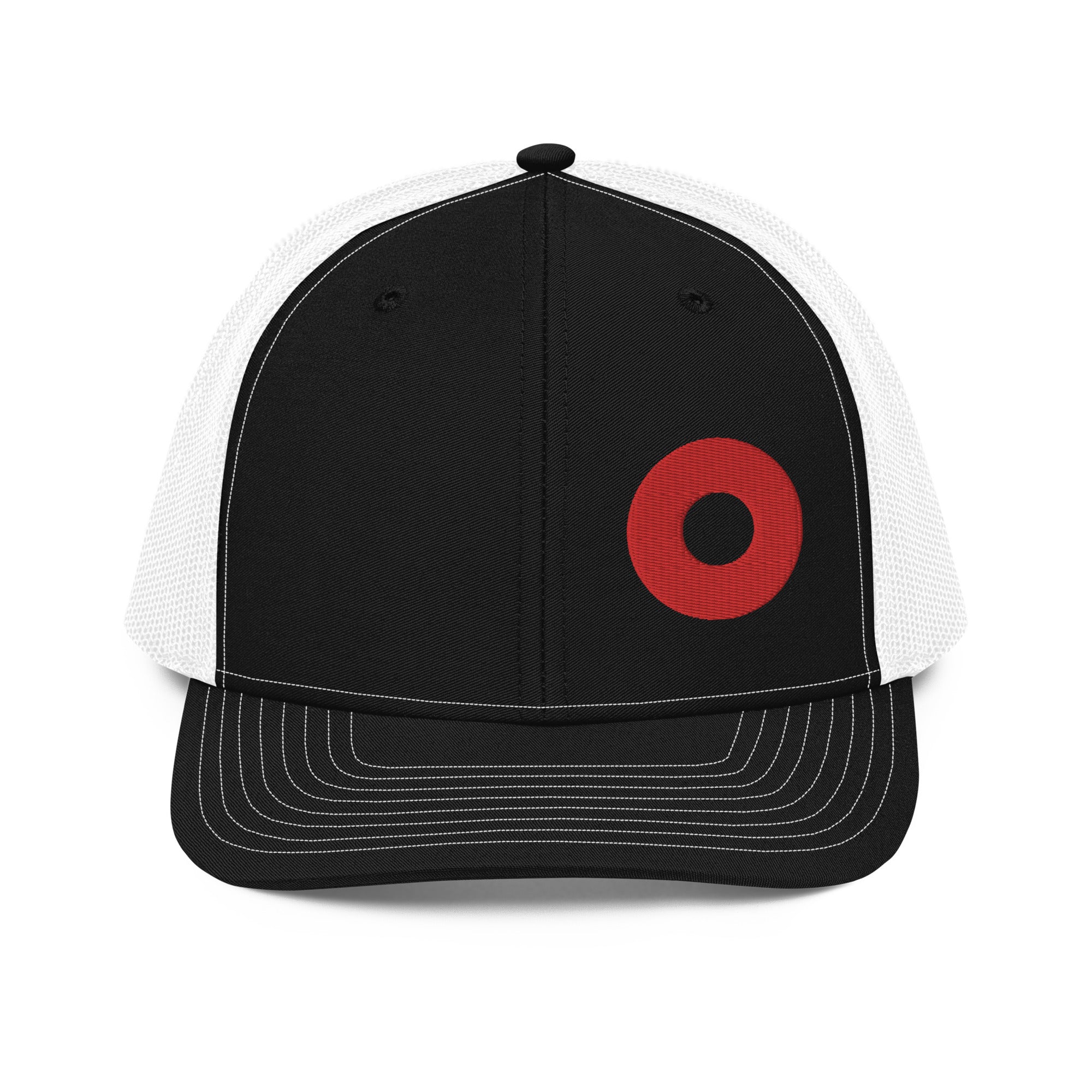 Red Donut Off Center Embroidery 112 Snapback Cap