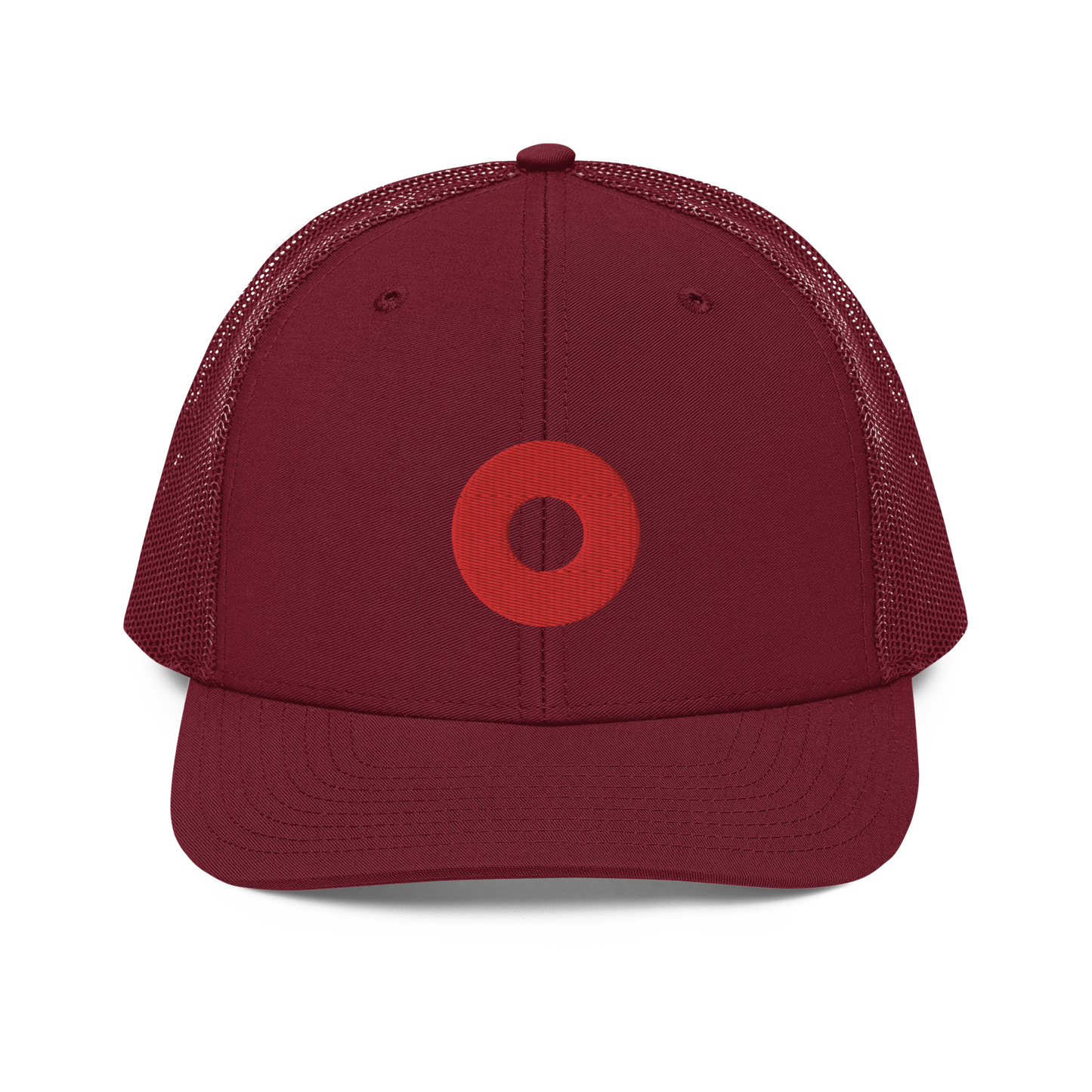 Red Donut Center Embroidery 112 Snapback Cap