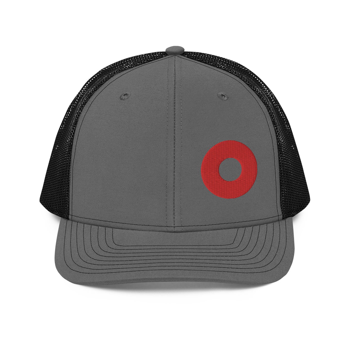 Red Donut Off Center Embroidery 112 Snapback Cap
