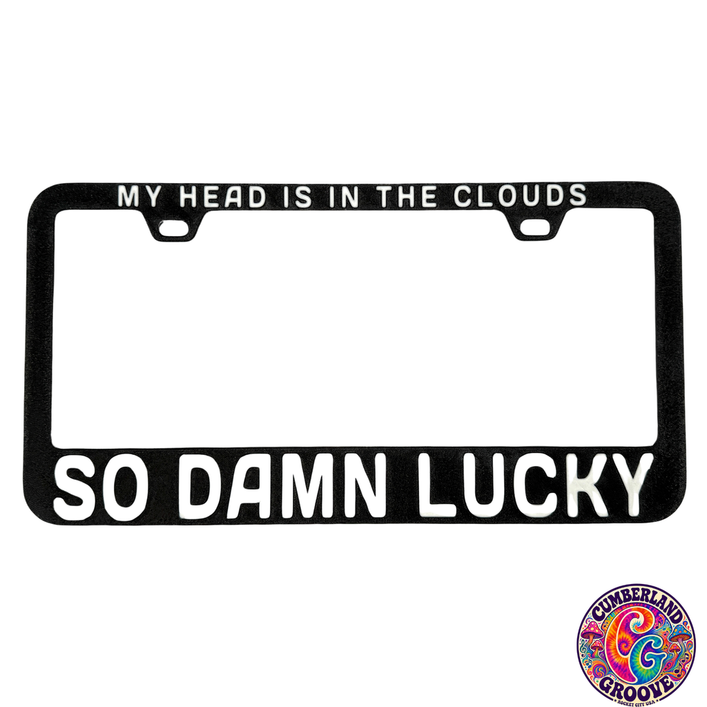 So Damn Lucky License Plate Frame | UV resistant | Heat Resistant | Dave Lot