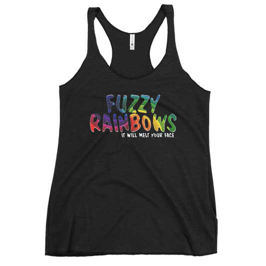 Fuzzy Rainbows Melt Your Face | Women's Racerback Tank | BMFS 33 | Ladies Top