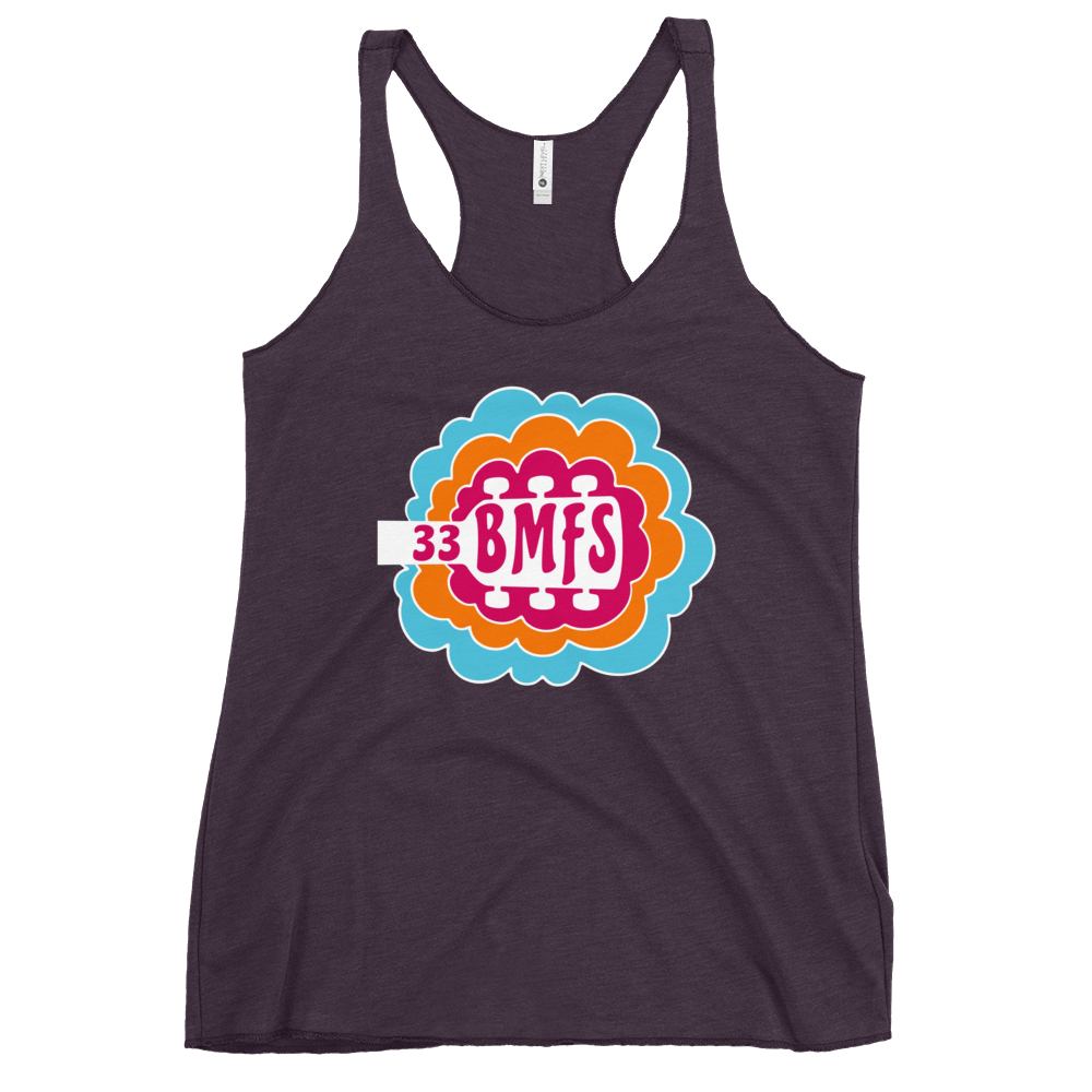 BMFS 33 Headstock Retro | Women's Racerback Tank | BMFS 33 | Ladies Top