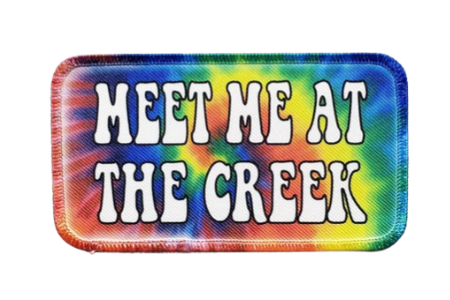Meet Me At The Creek Tie Dye Printed Patch | Strings Art