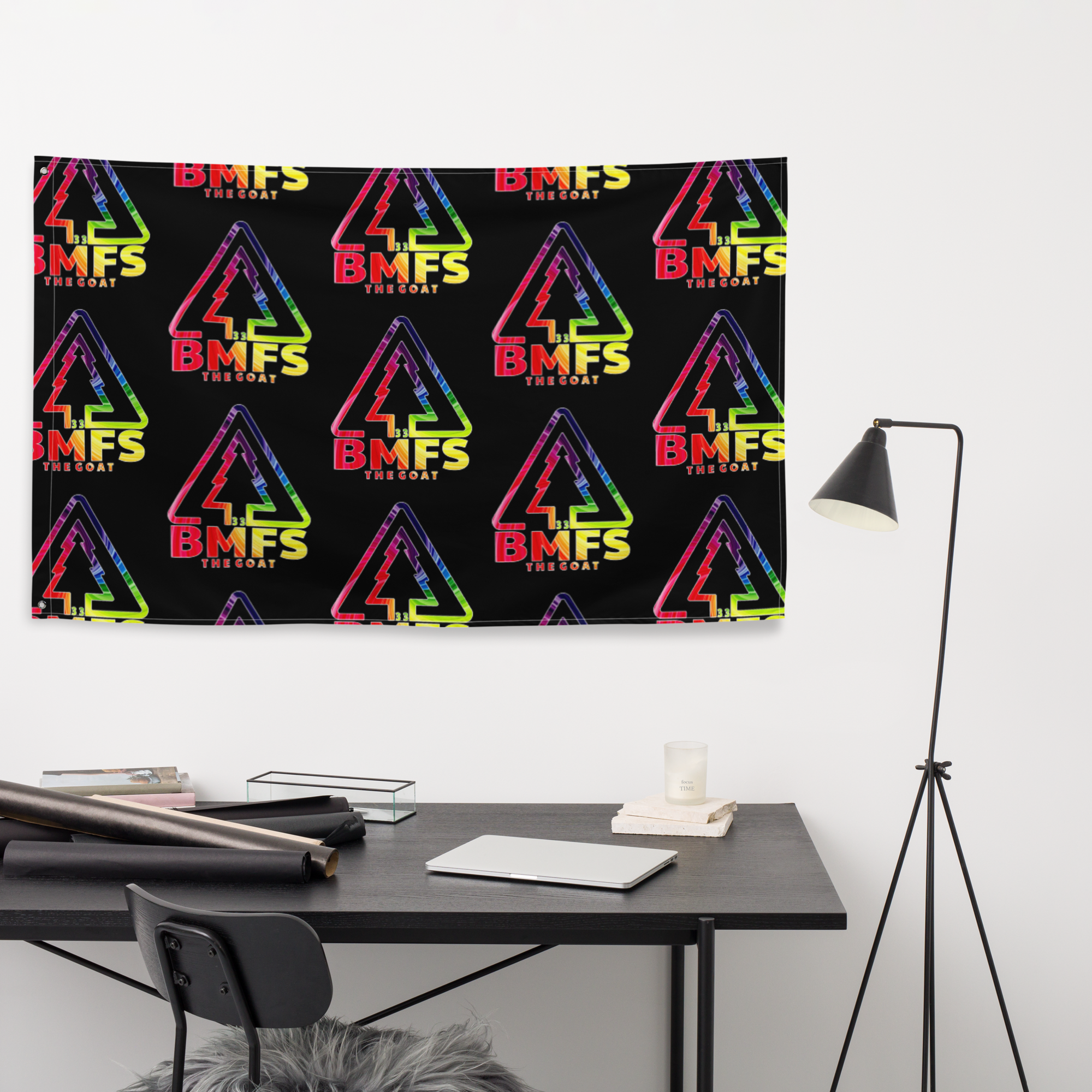 BMFS Tree Flag 2 iron grommets | 56" x 34 ½" |  Billy Fan Art