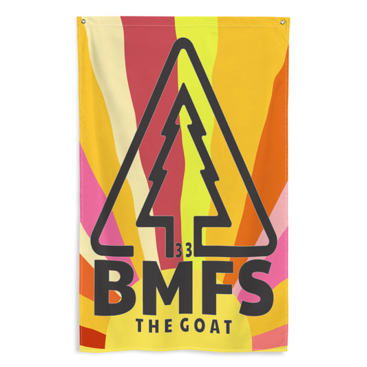 BMFS Tree Flag 2 iron grommets | 56" x 34 ½" | Billy Fan Art