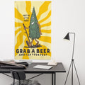 Grab A Beer & Tap Your Feet Flag | 2 iron grommets | 56" x 34 ½" | Billy Fan Art