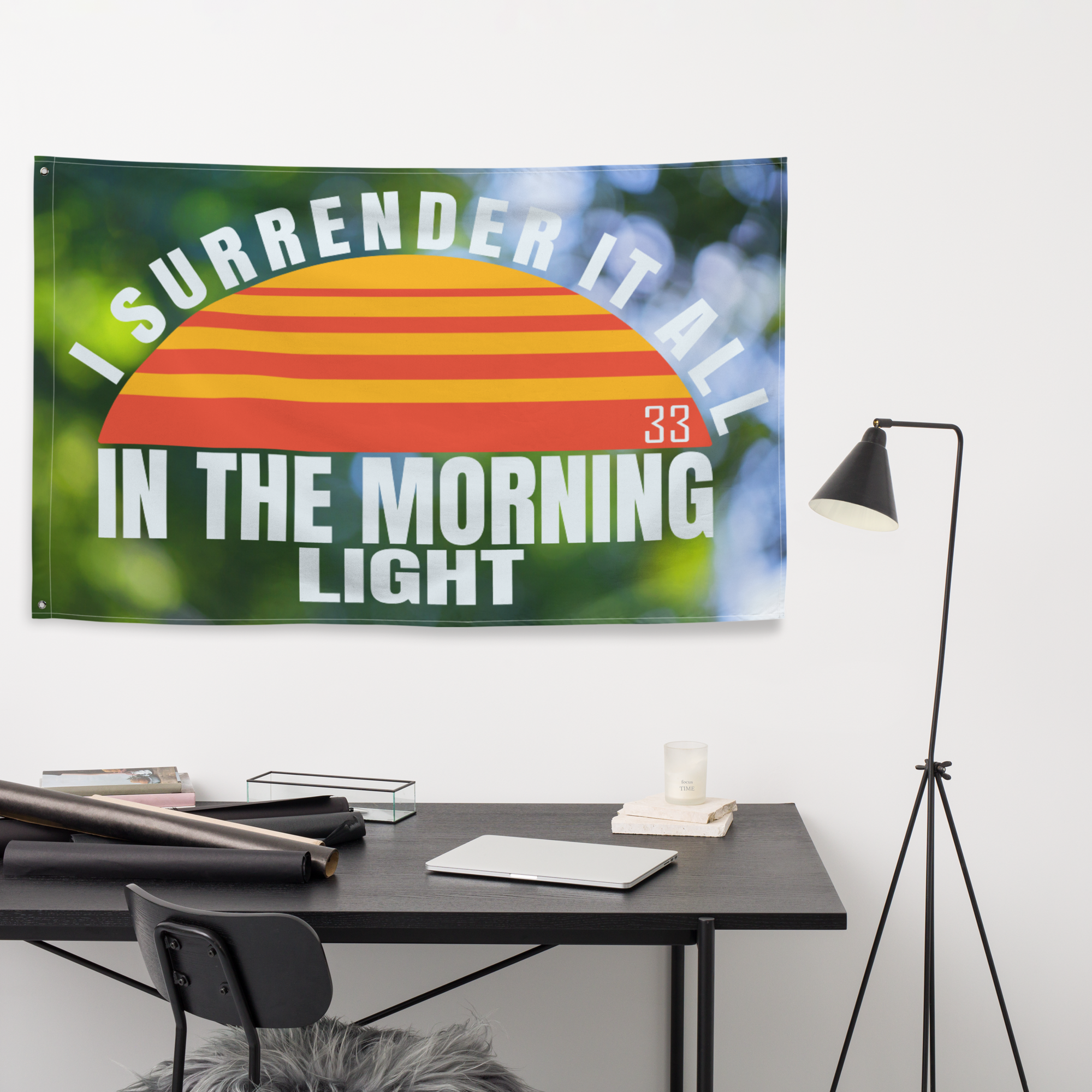 In The Morning Light Flag | 2 iron grommets | 56" x 34 ½" | Billy Fan Art