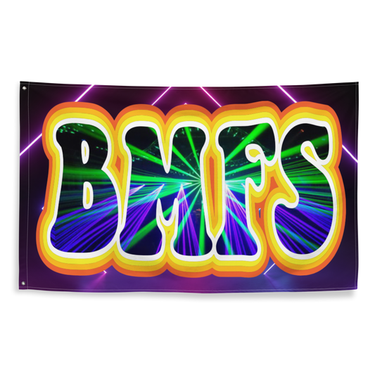 BMFS Flag | 2 iron grommets | 56" x 34 ½" | Billy Fan Art