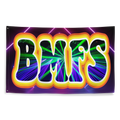 BMFS Flag | 2 iron grommets | 56" x 34 ½" | Billy Fan Art