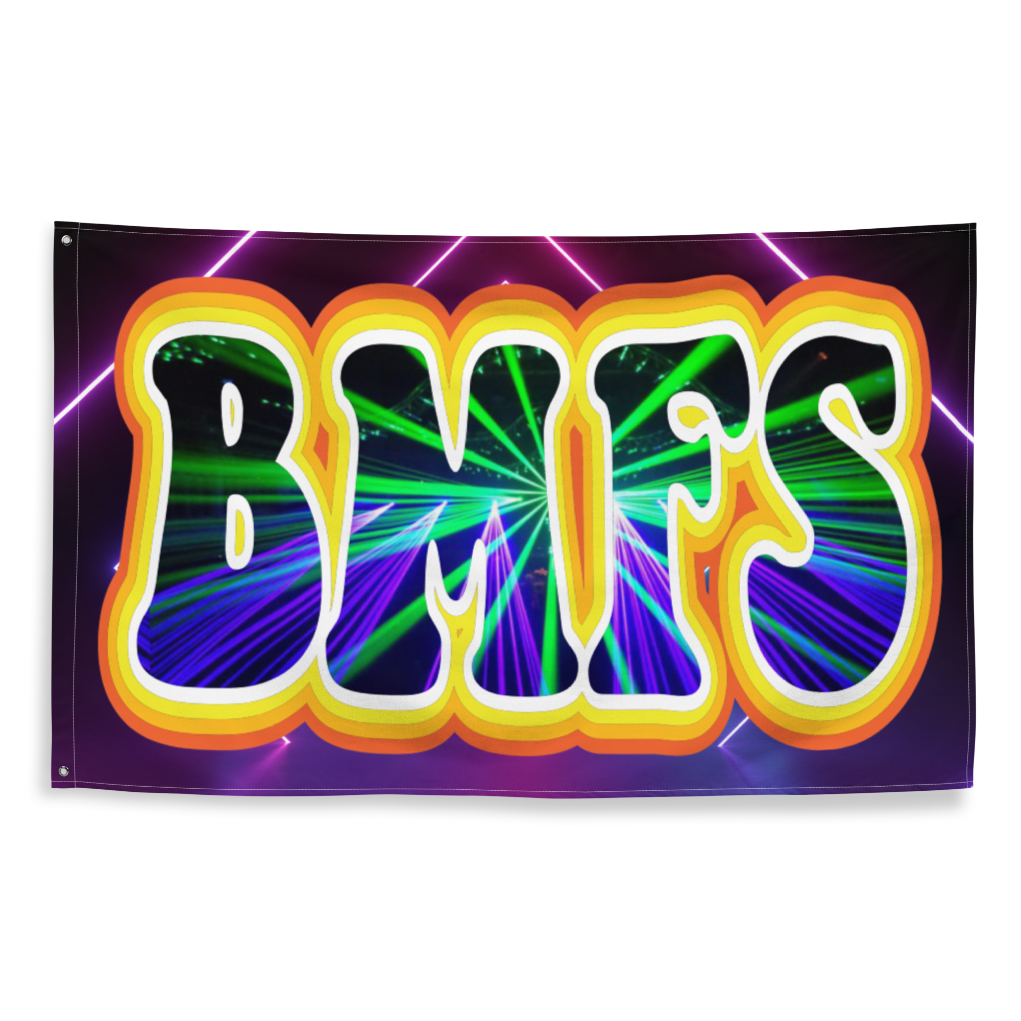 BMFS Flag | 2 iron grommets | 56" x 34 ½" | Billy Fan Art