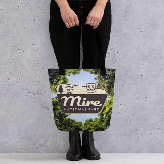 Away From The Mire Tote bag | 15″ × 15″ | Billy Fan Art