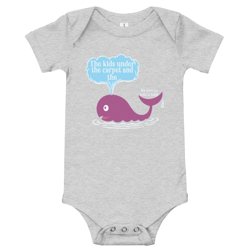 Purple Humpback Whale Bella + Canvas baby bodysuit | One Piece | Phan Art | DTG