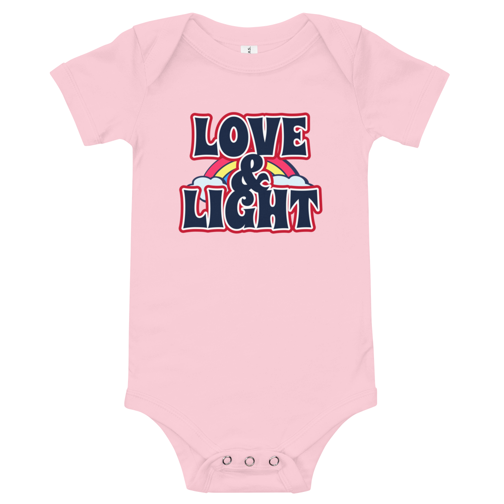 LOVE & LIGHT Rainbow Bella + Canvas baby bodysuit