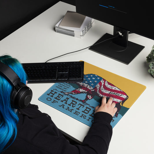 Heartbeat of America Gaming mouse pad | Computer PC | Billy Inspired Art