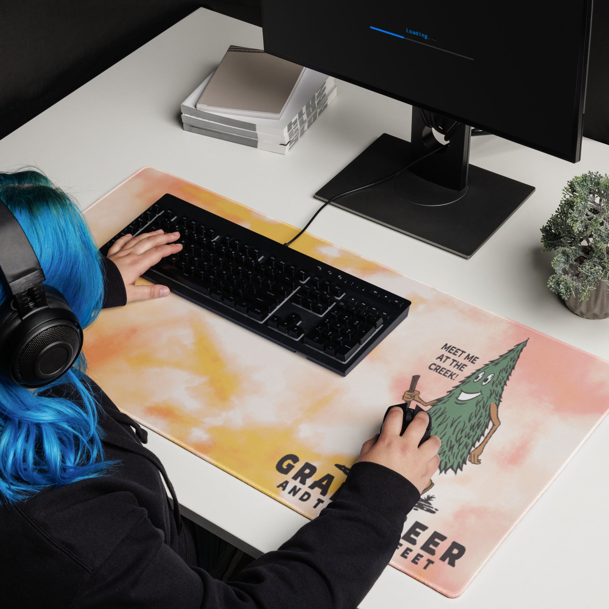 Grab A Beer Tie Dye Gaming mouse pad | Computer PC | Billy Inspired Art