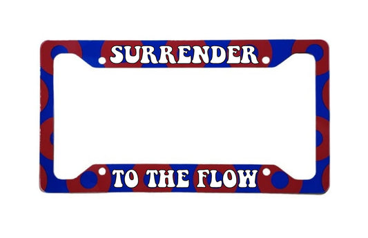 Surrender To The Flow | Aluminum License Plate Frame | 12.25" x 6.5" | Ink/Printed Image