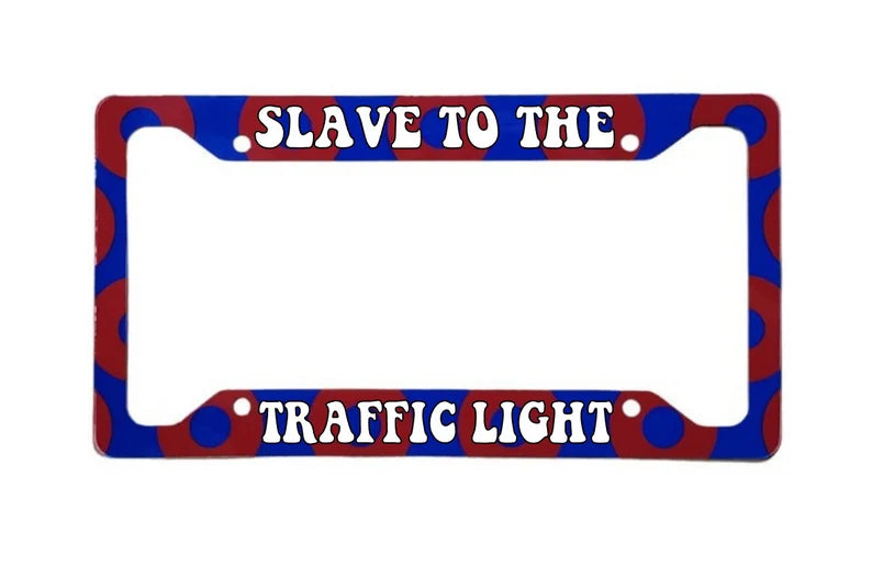 Slave To The Traffic Light | Aluminum License Plate Frame | 12.25" x 6.5" | Ink/Printed Image