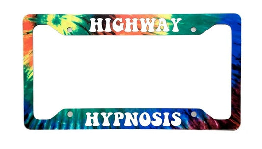 Highway Hypnosis Tie Dye | Aluminum License Plate Frame | Ink/Printed Image
