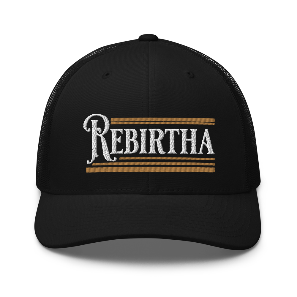 Rebirtha Retro Trucker Cap | Flat Embroidery | Inspired WP Art Cap