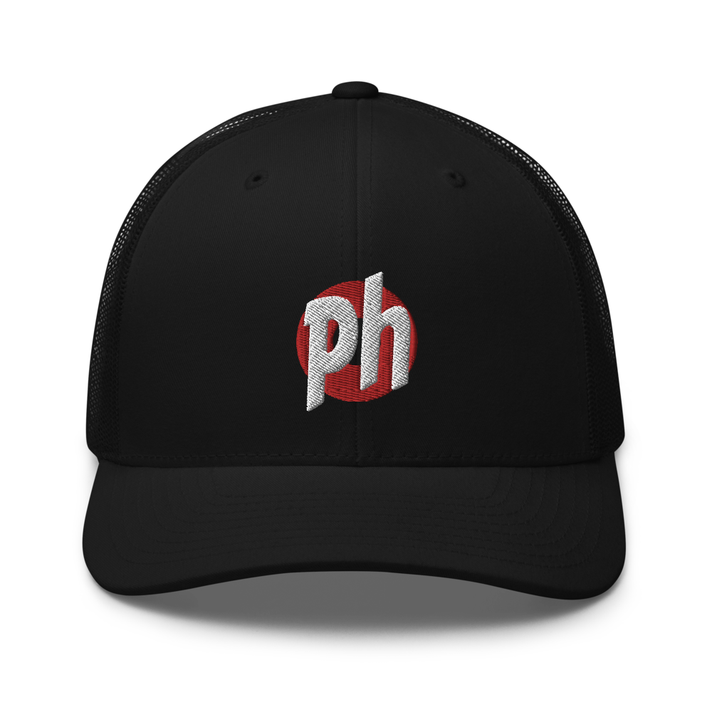 PH Red Donut Trucker Snapback Cap | Flat Embroidery | Inspired Phan Art Cap