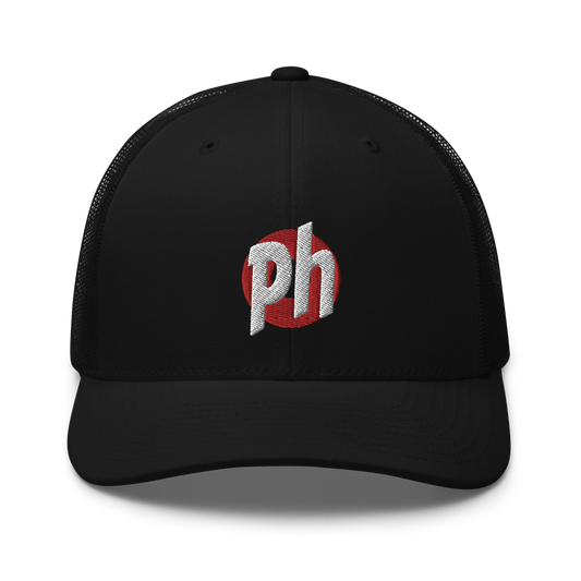 PH Red Donut Trucker Snapback Cap | Flat Embroidery | Inspired Phan Art Cap