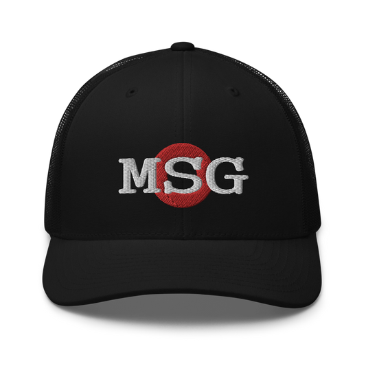 MSG Red Donut Trucker Snapback Cap | Flat Embroidery | Inspired Phan Cap