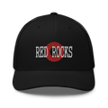 Red Rocks Red Donut Trucker Snapback Cap | Flat Embroidery | Inspired Phan Cap