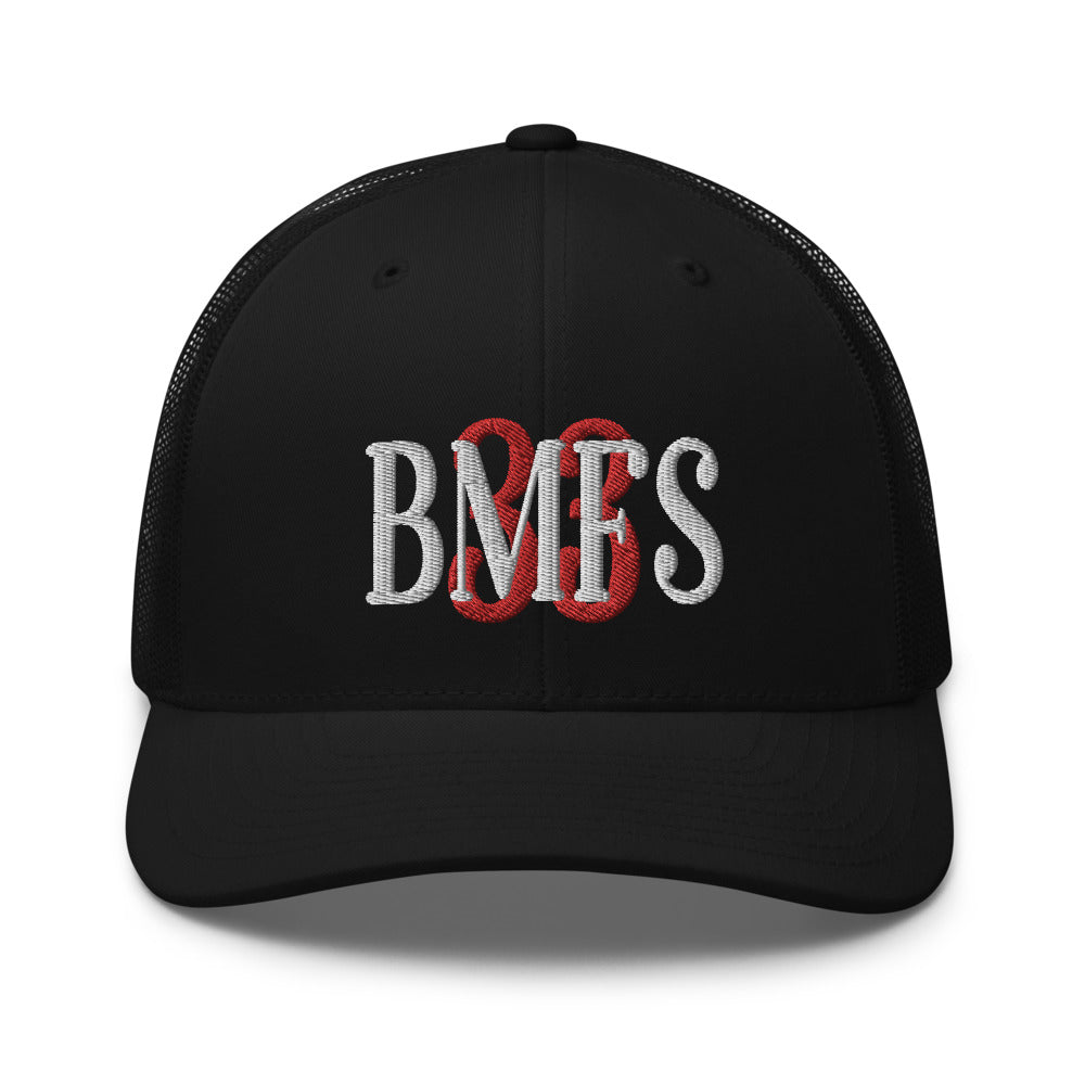 BMFS 33 Trucker Snapback Cap | Flat Embroidery | Inspired Strings Art Cap | Lot Style Cap | Bluegrass Band Swag