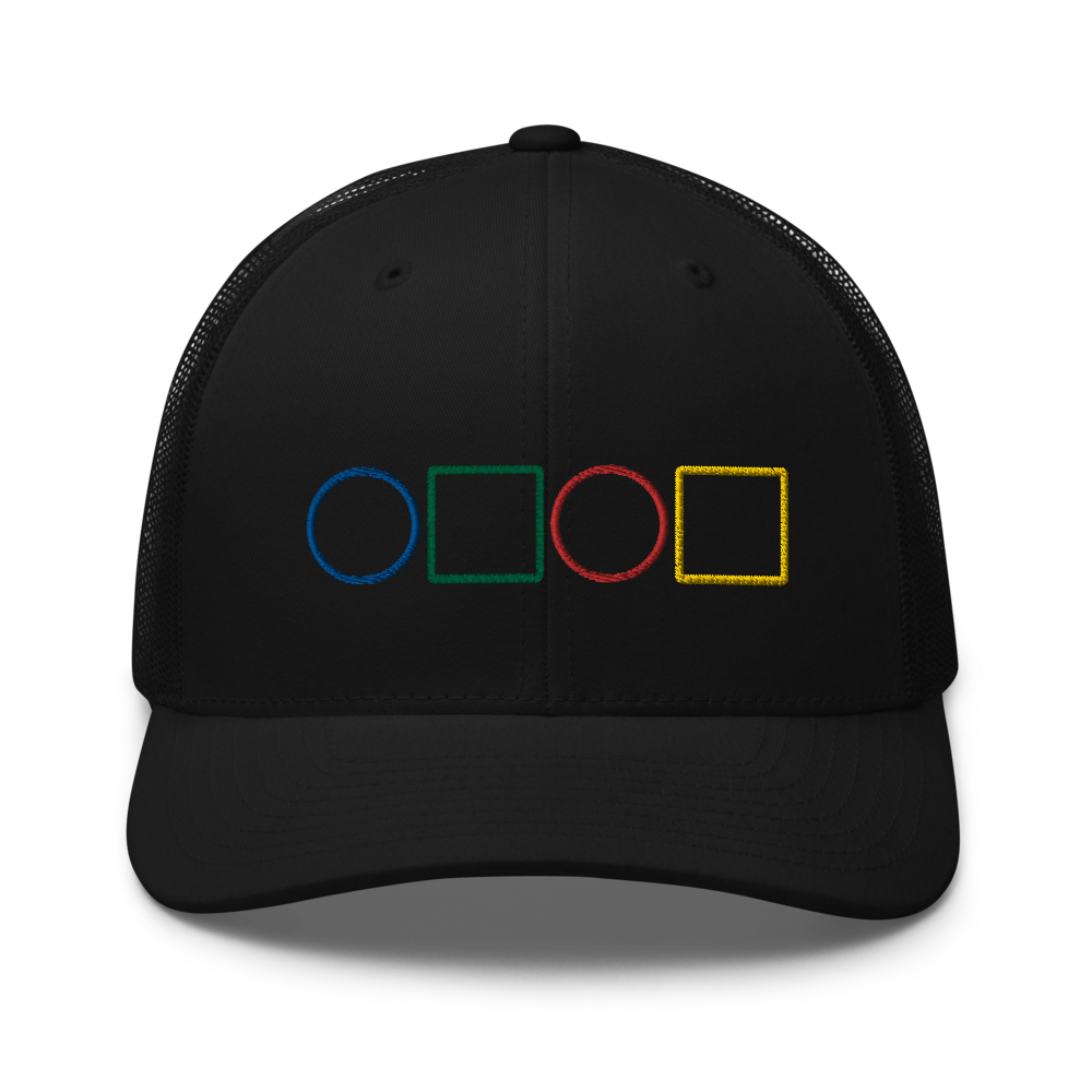 Sci-Fi Symbols Halloween Trucker Snapback Cap | Flat Embroidery