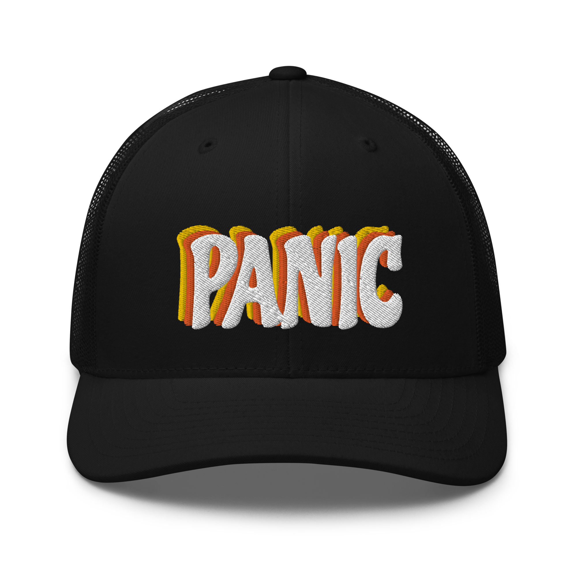 Panic Retro Trucker Cap | Flat Embroidery | WSP Inspired Art