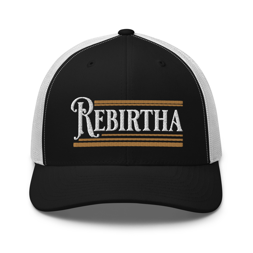 Rebirtha Retro Trucker Cap | Flat Embroidery | Inspired WP Art Cap